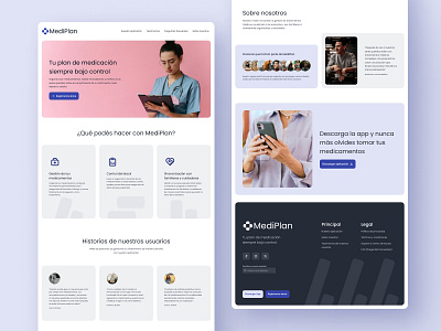 MediPlan | Website Design - Homepage android design desktop homepage interface landing responsive ui ux web website