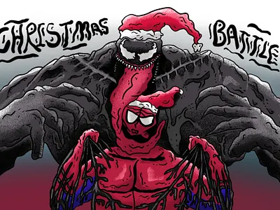 Superhero Christmas Rhapsody christmas illustration 毒液 蜘蛛侠