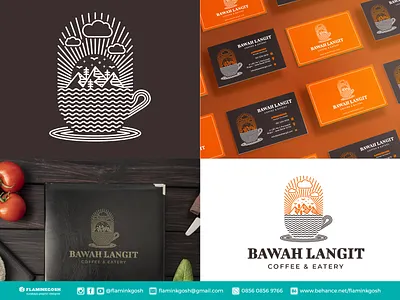 Bawah Langit logo design app branding design flaminkgosh illustration logo typography ui ux vector