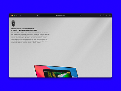 v4 3d case study clean minimal personal portfolio