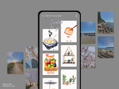 Daily UI 091 • Curated For You 091 app design app interface app ui curated for you daily100challenge dailyui dailyui091 dailyuichallenge design interface interface design photo photo gallery sketch ui ui design uiux ux design ux ui