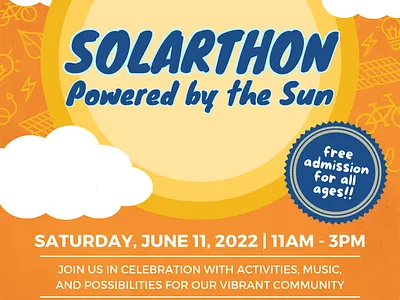 Event Flyer + Twitter Graphics: Solarthon event flyer flyer graphic design nonprofit poster solar spanish sustainability twitter