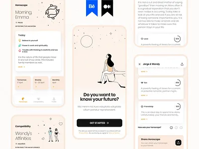 Astra - UX/UI Mobile App Case Study animation app application astrology branding card creative direction design design study horoscope illustration logo motion graphics palmistry product design case study redesign redesign case study ui ux ux case study