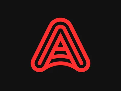 A iconic logo a iconic logo a logo aa logo aaa logo alphabet brand branding icon iconic letter logo red simple simple a logo symetric tech technology triangle web logo website logo