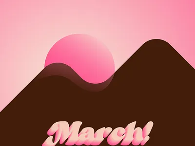 Sweet Sunrise dafneys! illustration landscape pink