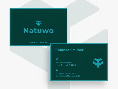 Business Card Natuwo brand identity branding branding design business card business card design businesscard card design creative creativity design designer graphic design identity logo minimal modern print design typography visual identity