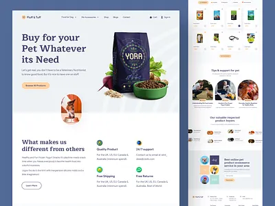 Pet Foods & Products Website animals health care bird cat food dog ecommerce pet store freelance pet website designer pat feed pet adoption website pet care website pet care website uiux design pet ecommerce pet foods pet health pet hospital pet lovers pet shop pet sitter pet website landing page pets pets product
