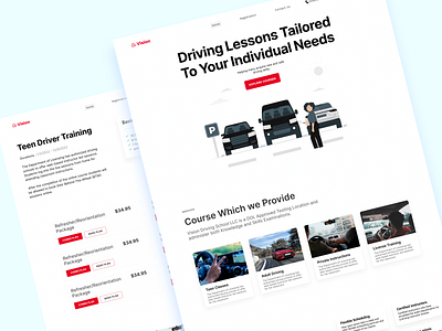Vision - landing and sub page design firstshot landingpage secondproject ui website