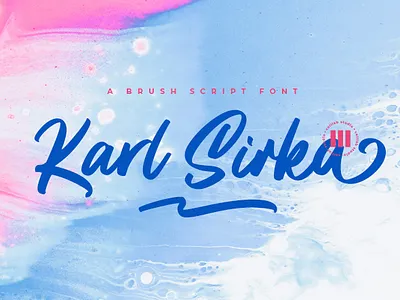 Karl Sirka - A Brush Script Font bold font branding brush font colllab colllab studio design font graphic design illustration logo typeface typography
