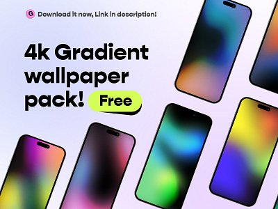 4k gradient wallpaper pack(FREE) 4k apple figma gradient ios minimal mobile wallpaper