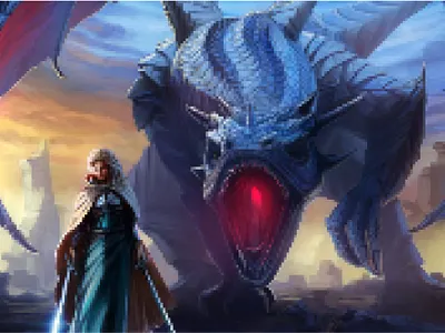 Dragon war pixel design 2d branding design graphic design illustration letter logo logo logos nftartist pixel art ui vector