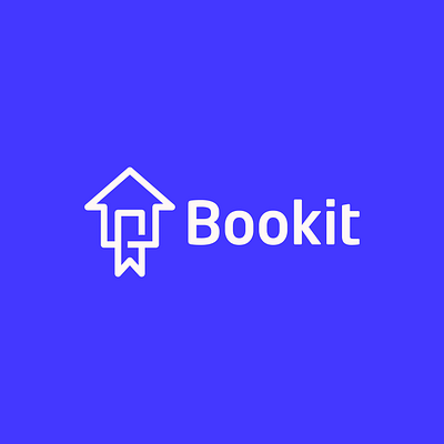 Bookit logo app logo branding creative design digital graphicdesign house logo logo logotype minimal realestate vector