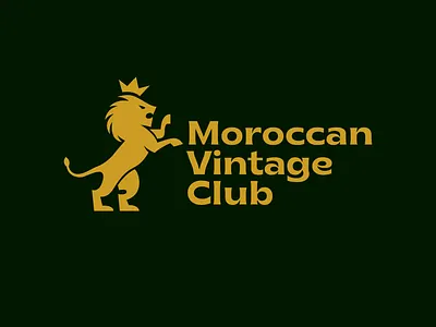 Moroccan Vintage Club Logo animal logo branding design graphicdesign lion lion logo logo logotype luxury logo minimal nft nft logo