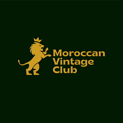 Moroccan Vintage Club Logo animal logo branding design graphicdesign lion lion logo logo logotype luxury logo minimal nft nft logo