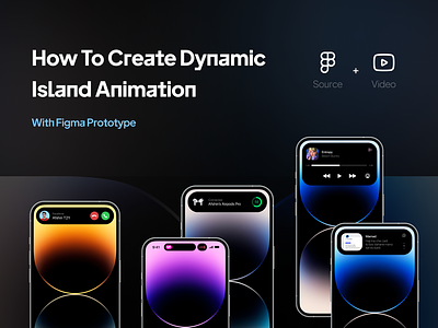 Dynamic Island Animation with Figma Prototype dynamic island dynamic island ui dynamicisland ios 16 ios app iphone 14 iphone 14 pro nouch ui youtube