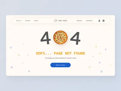 404 page for pizzeria 404 404 error 404 page cola design error error page error pizza fast food figma food meal page error pizza pizzas pizzeria ui ux vector webdesign