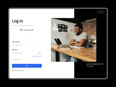 To-Do So | To-do List App - Login Page ibm plex international typography style login swiss swiss design typography ui web