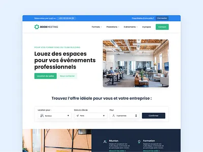 Meeting room reservation landing animation booking figma meeting reservation ui webdesign workspace