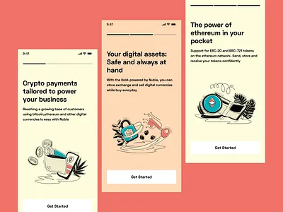 Crypto Wallet Onboarding app blockchain crypto mobile onboarding splash screen ui ux wallet