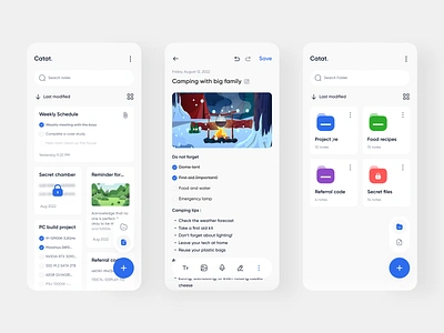 Notes Mobile App app app design camp clean hidden notes illustration list minimalist mobile app mobile design note app note pad noted notes notes app reminder to do list ui ux