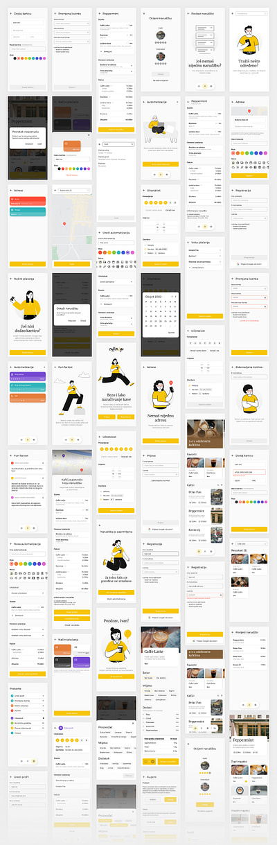 Coffee2go - more screens design illustration minimal ui ux