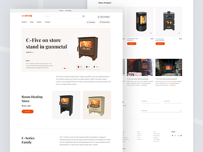 Stove store ecommerce homepage ui ux design animation design graphic design illustration landing page logo ui user experience user interface user interface design website website concept website design