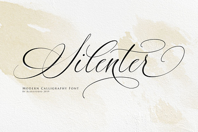 Silenter Modern Calligraphy Font beautiful font calligraphy font design font luxury font modern calligraphy script font wedding font