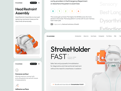 StrokeHolder - No-Code Landing page app design health illustration interfacedesign medical app medical landing mobile design nocode uiux uiuxdesign webflow webflow landing wellness