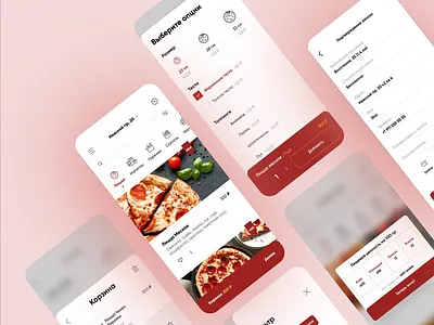 YAMMPIZZA Mobile App Design appsedign delivery food fooddelivery interface mobile pizza pizzadelivery ui uxui