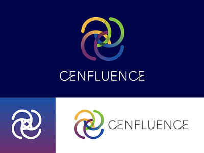 Cenfluence 3 art direction branding design graphic design logo technology typography