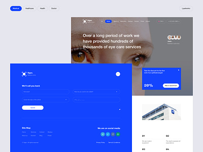 Vigen - layout composition for the medical clinic care clean clinic creative design doctor doctor appointment health healthcare homepage hospital landing page medical minimal redesign site ui ux website website design