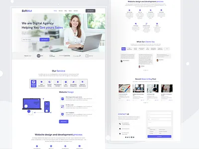 Tech solution landing page - IT Agency agency website business agency creative design digital agency digital business agency homepage design it agency landing page landingpage technology trend ui ui design ux website concept website design