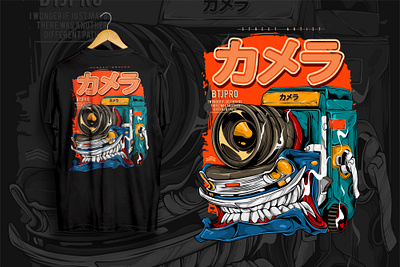Monster Camera Illustration angry happy illustration