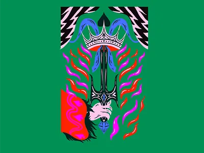 Ace of Swords 🗡️ character design design digital illustration flame illustration illustrator procreate sword tarot tarotcard truegritsupply