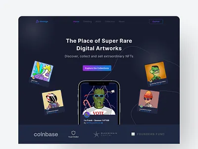 Mariage | Website Landing Page NFTs Marketplace ui ui design web design