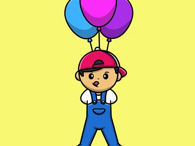 Cute Kid Holding Balloon season