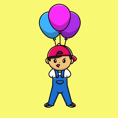 Cute Kid Holding Balloon season