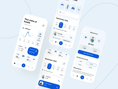 Medical mobile app app appointment dashboard doctor health healthcare interface medical medical app medicine mobile dashboard patient therapist ui ux wellness