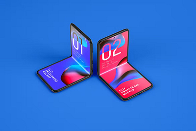 Galaxy Z Flip Phone Mockup abstract android android smartphone clean device display foldable folding folding phone galaxy galaxy phone galaxy smartphone mockup phone phone mockup realistic simple smartphone ui z flip