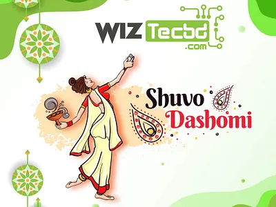 Shuvo Dashami design illustration vector