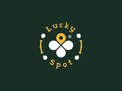 Lucky Spot branding brand branding branding concept clover design graphic design illustration location logo lucky map vector visual identity