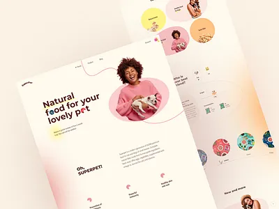 Pet Food Website landing pet petfood petlanding petshop ui website