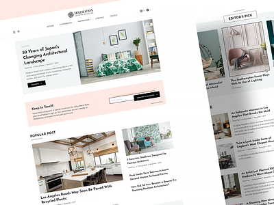 Decoration Magazine design header landing page magazine newspaper subscribe theme ui ux web design wordpress