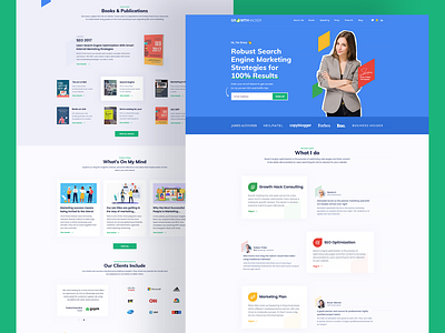 Personal Branding Landing Page design growth header landing page personal branding seo ui ux web design