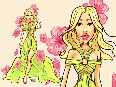 Fashion Illustration barbie digital art fashion girl girly illustration magazine model woman