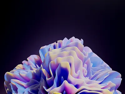 Eleven (Composited) 3d blender blue branding design flower graphic design microsoft orange pink purple rainbow subsurface ui ux w11 windows windows 11