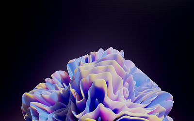 Eleven (Composited) 3d blender blue branding design flower graphic design microsoft orange pink purple rainbow subsurface ui ux w11 windows windows 11