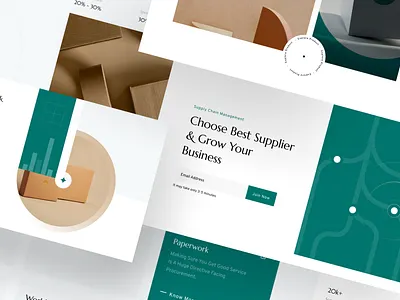 Supplier Landing Page Components. desing landing page ui ux