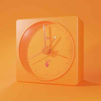 Braun x Offwhite Clock Render 3d blender braun render