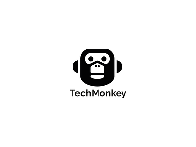 Monkey black brand branding design elegant illustration logo logo design logo inspiration logotype mark minimalism minimalistic modern monkey monochrome sign tanimal vector white